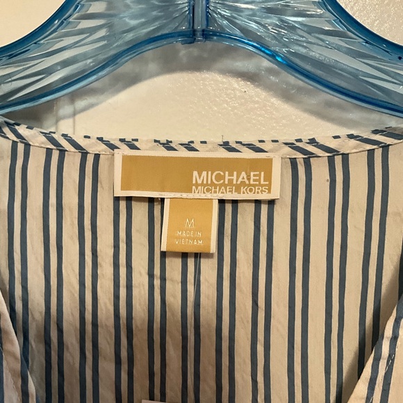 NWT ~Michael Kors Striped Blouse Sz.M - Picture 5 of 7
